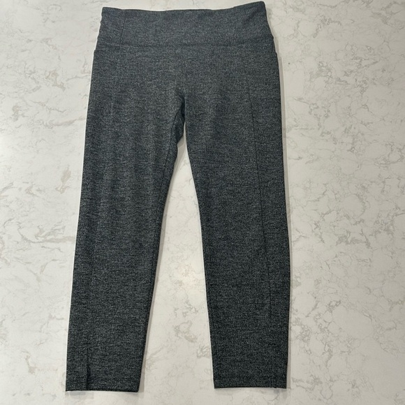 Athleta Tight Legging Pants Herringbone Houndstooth Mercer High Rise Grey Black - Picture 5 of 16
